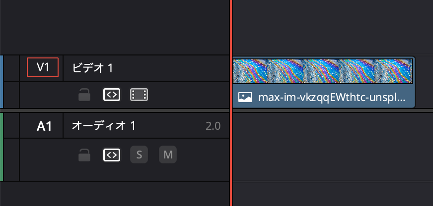 ビデオ１に画像を配置