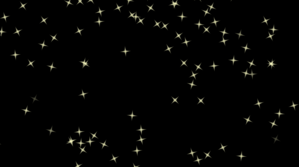 黒い背景に黄色い星