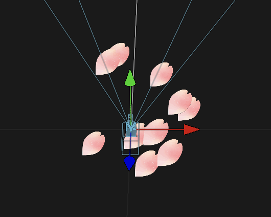 桜の花びらが現れた