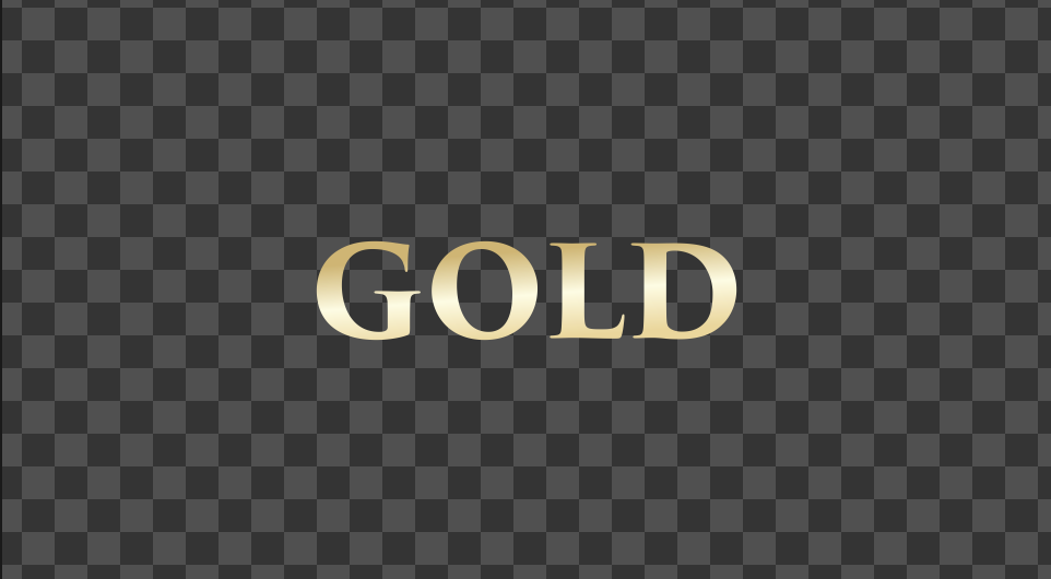 GOLDの文字がグラデーションになった