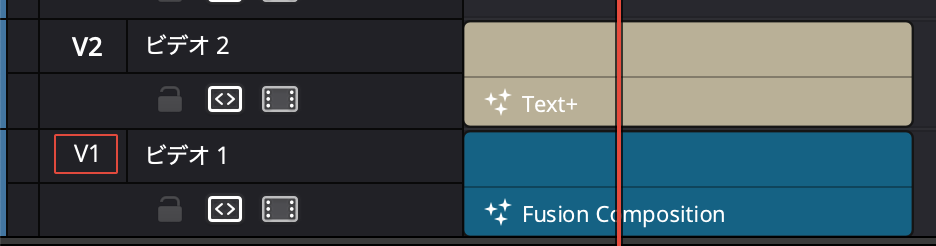 ビデオ２に配置