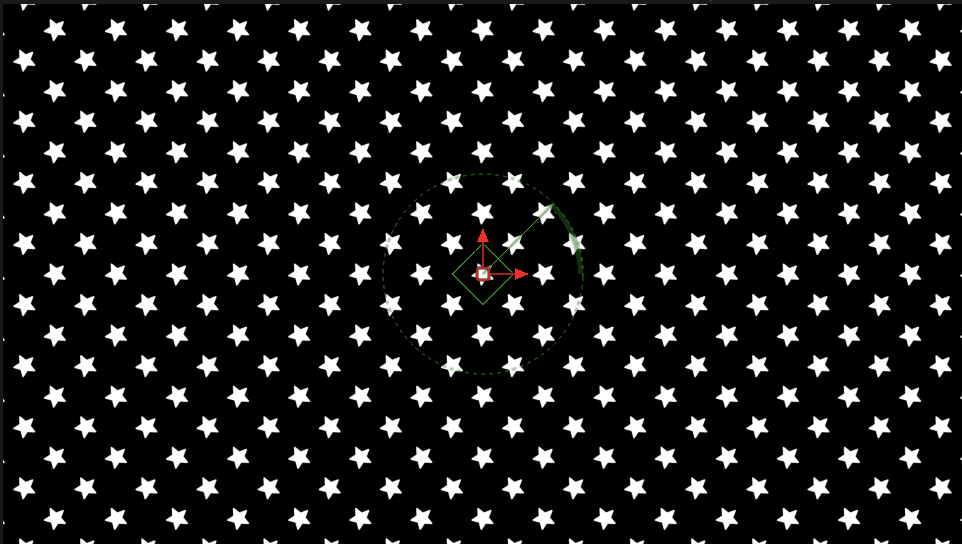 星が斜めに並んだ