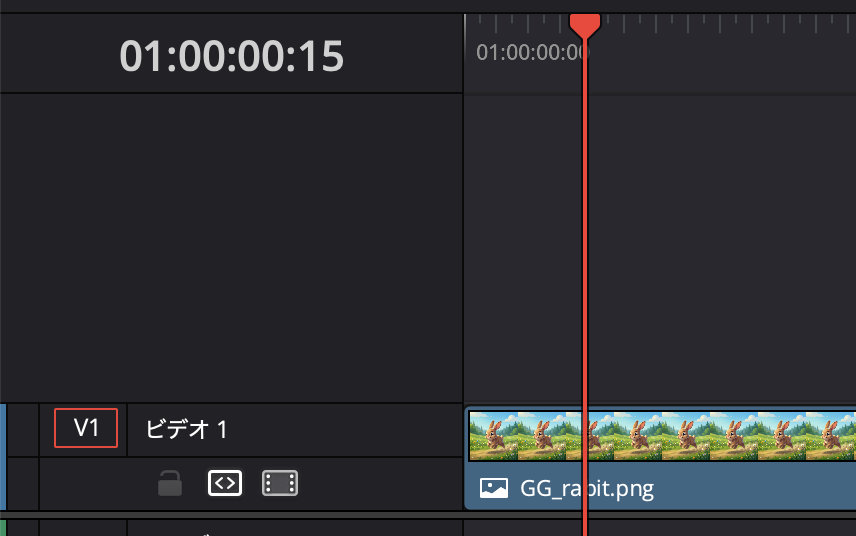 ビデオ１に画像を配置する