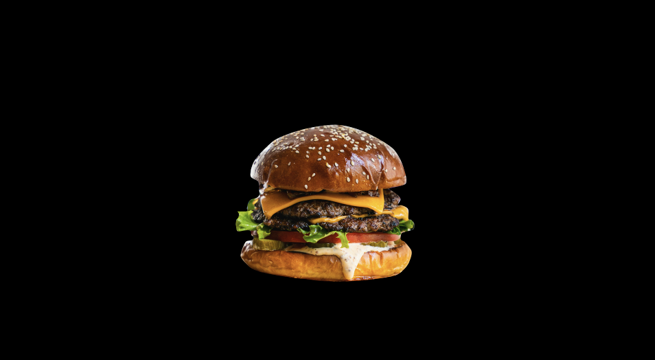 ハンバーガーが切り抜けた
