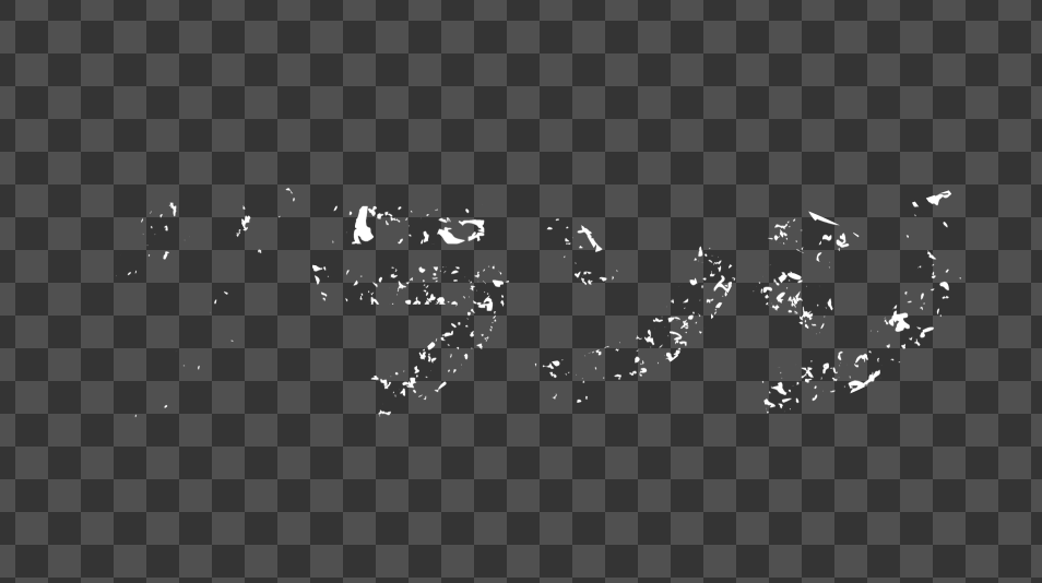 グランジ素材でマスクされた文字