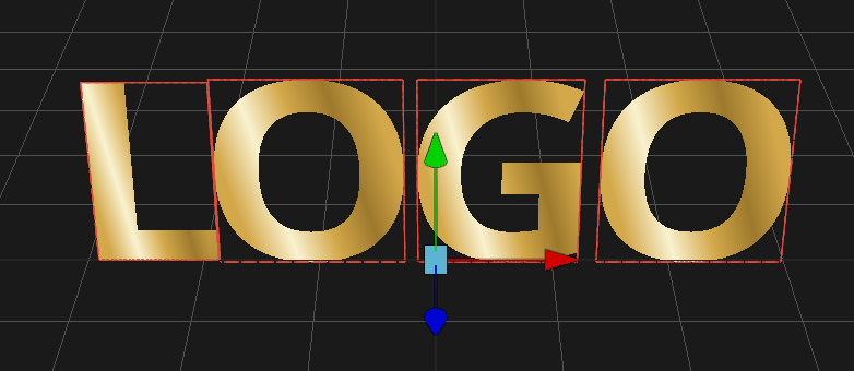 Text3Dがゴールドになった