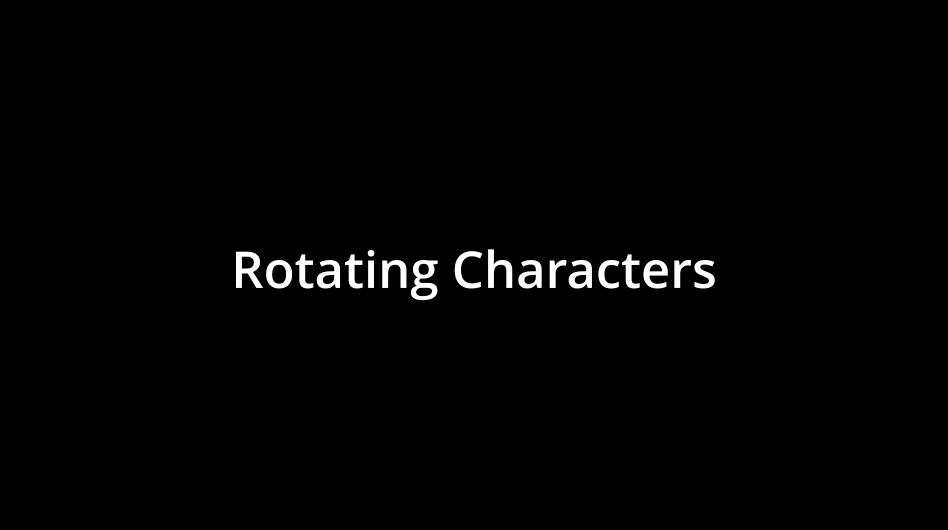 Rotating Characters