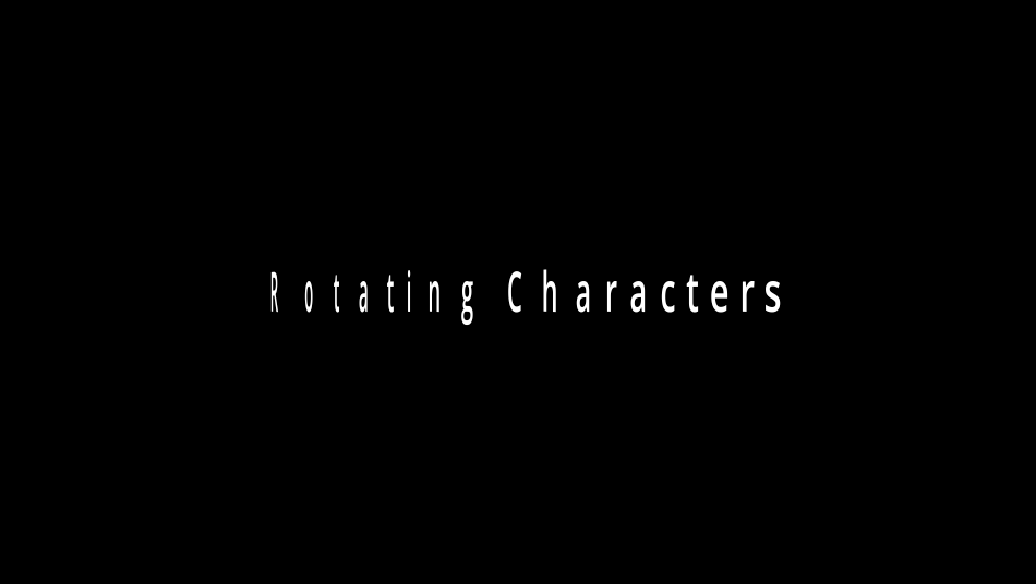 文字がY軸回転した
